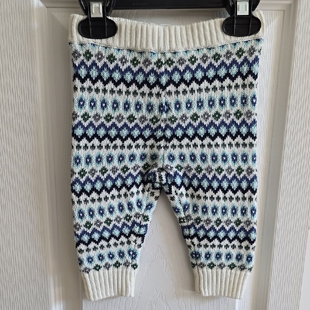Janie And Jack Patterned Knit Baby Leggings